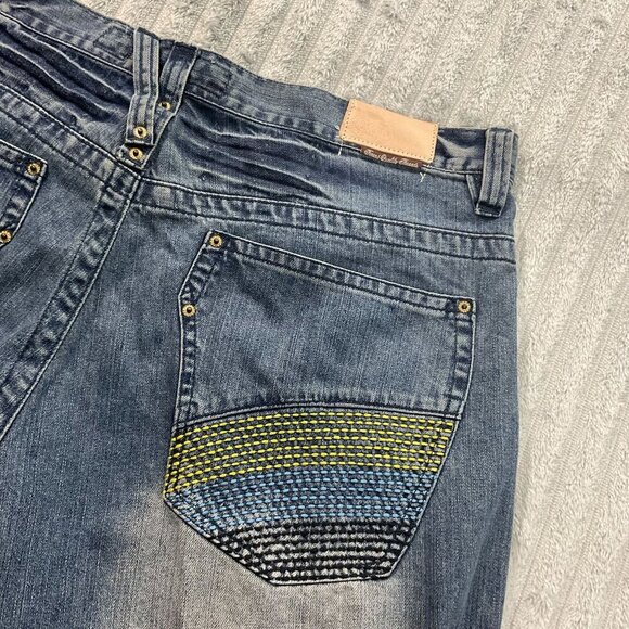 Akademiks Jeans Mens 36 True‎ Fit Y2K Distressed Embroidered Streetwear Denim - Picture 14 of 14